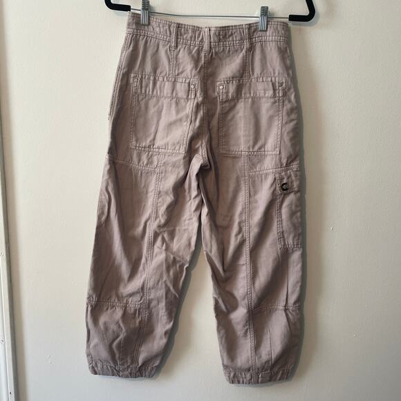 Anthropologie Organic Cotton Lilac Purple Cargo Utility Pants Sz 2 - Picture 7 of 10